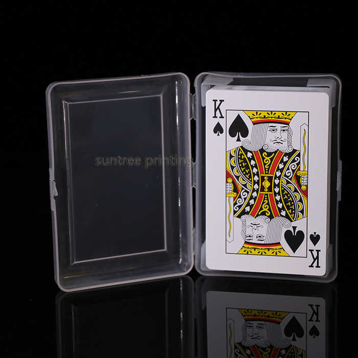 Plastic playing cards with plastic box - 600172